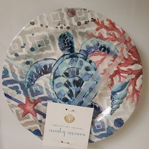 Nanette lepore Side Plates set of 4 Melamine Turtle Sealife Beach